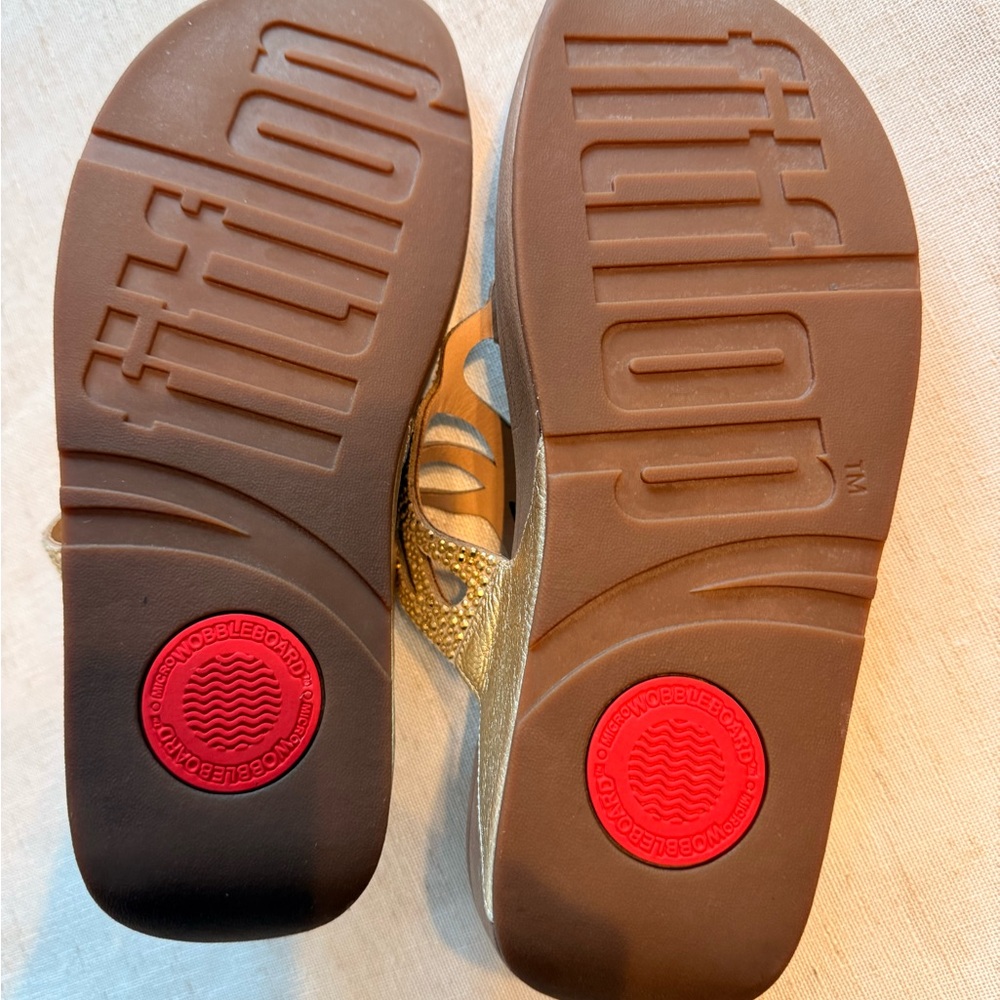 Fitflop Gold Beaded Sandals - Picture 5 of 5